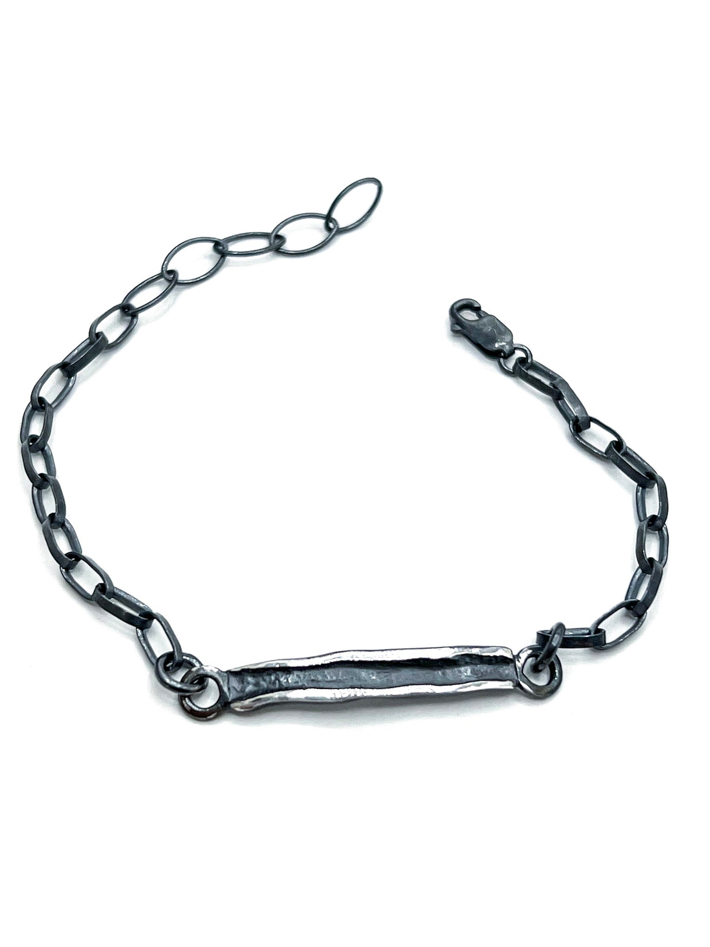Silfurarmband gróft