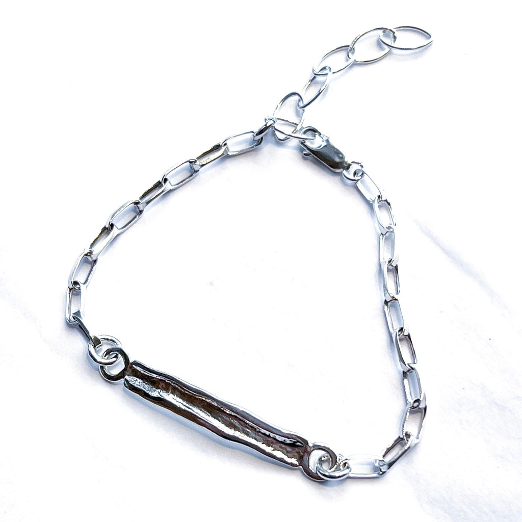 Silfurarmband gróft