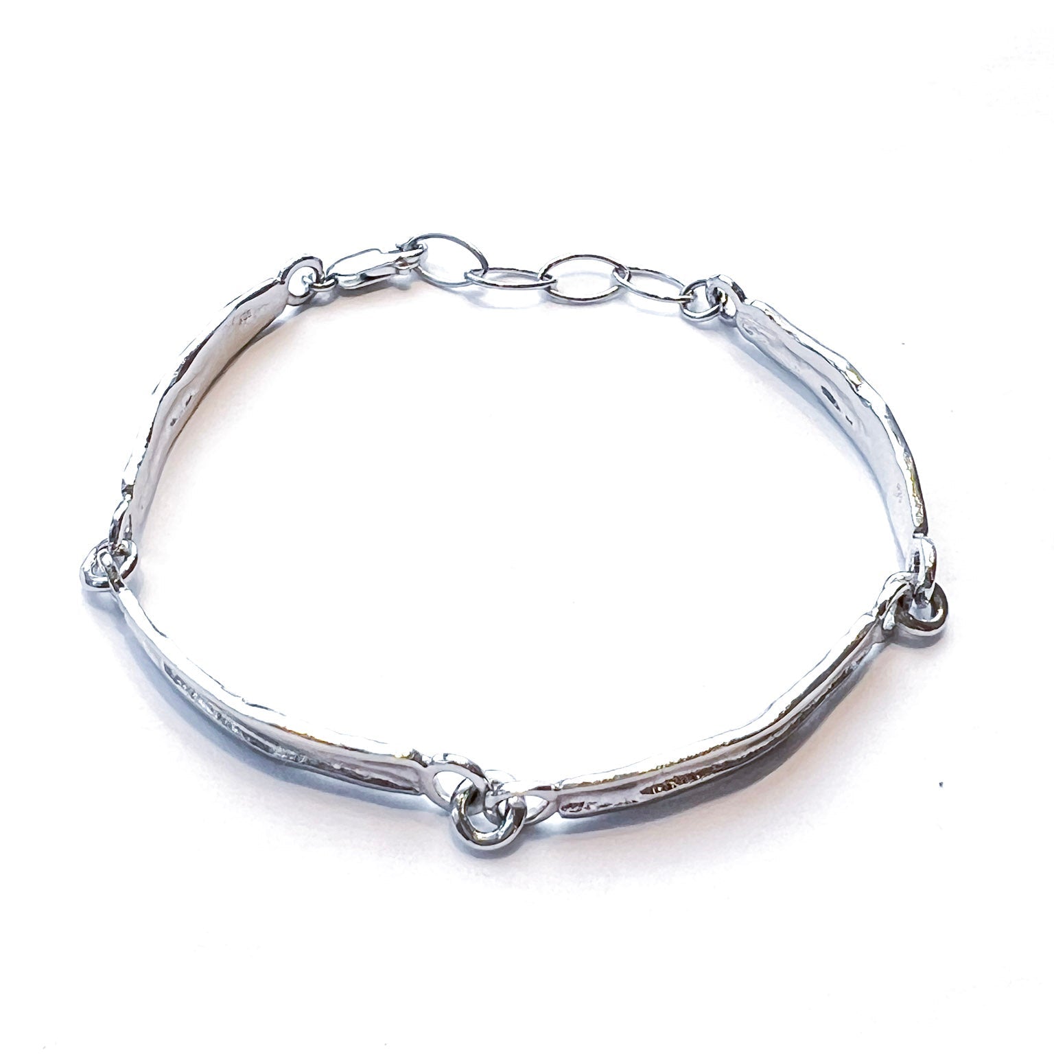 Silfur plötu armband