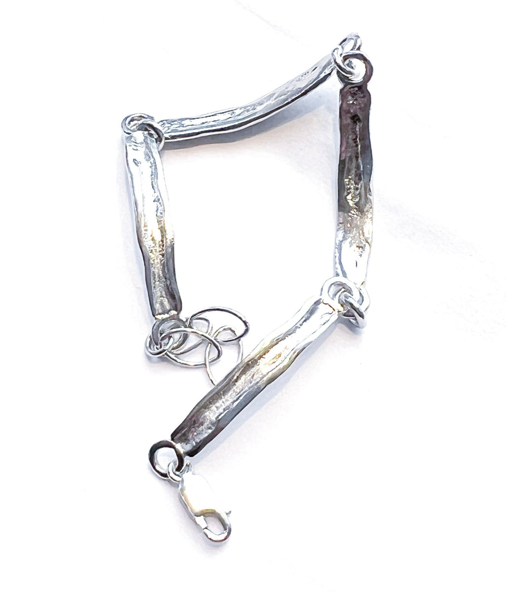 Silfur plötu armband