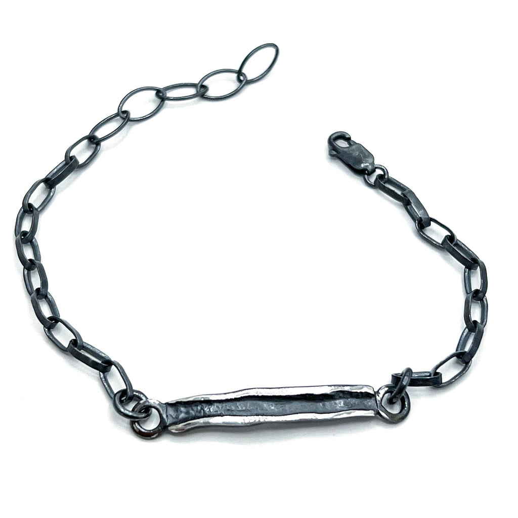 Silfurarmband gróft