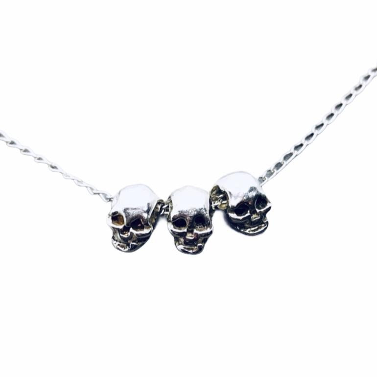 3 x SKULL hálsmen
